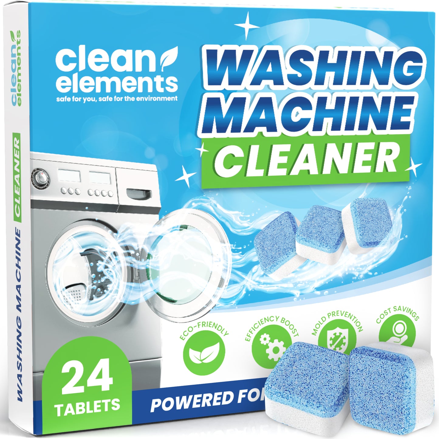 Washing Machine Cleaner Tablets - 24 Pack